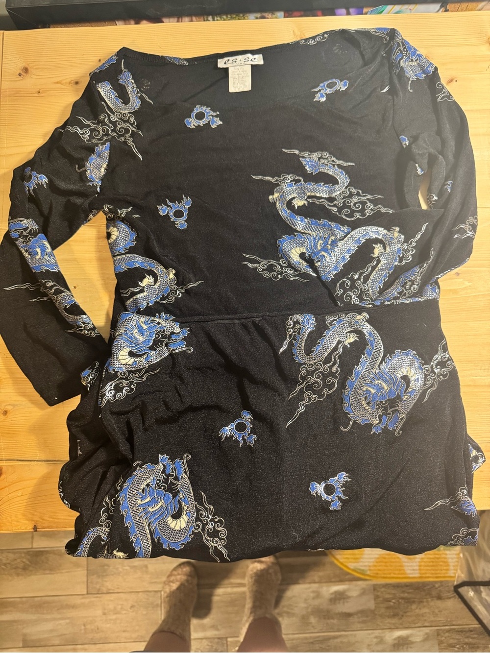 Vintage es:se 2-Piece Dragon Print Knit SET